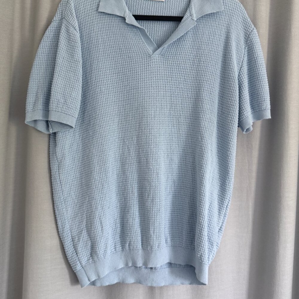 ZARA TEXTURED POLO SHIRT